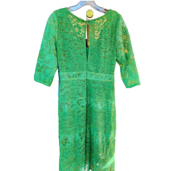 Tracy Reese x Anthropologie green lace dress 6 - Picture 5 of 9